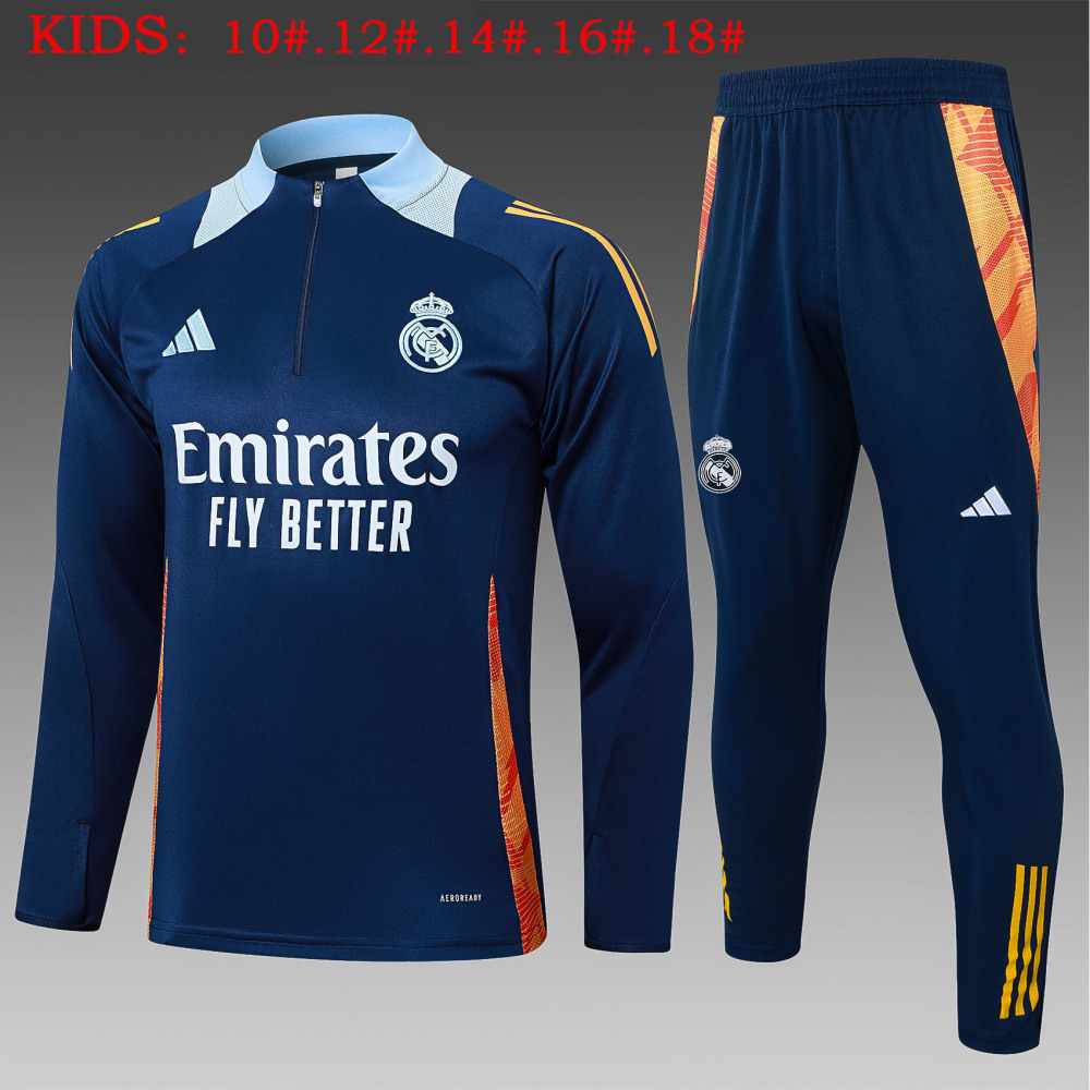 2024/25 Real Madrid Kids Long sleeves Training Set 