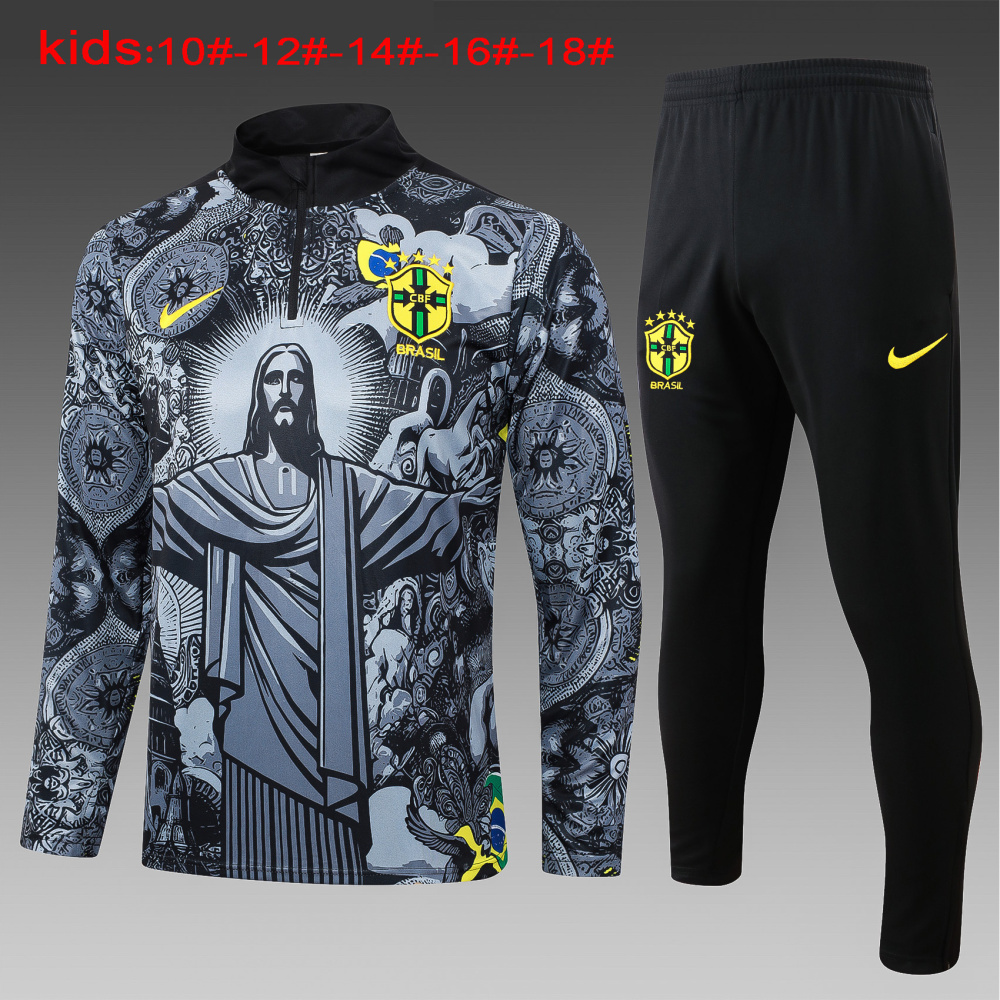 2024/25 Brazil Kids Long sleeves Training Set 