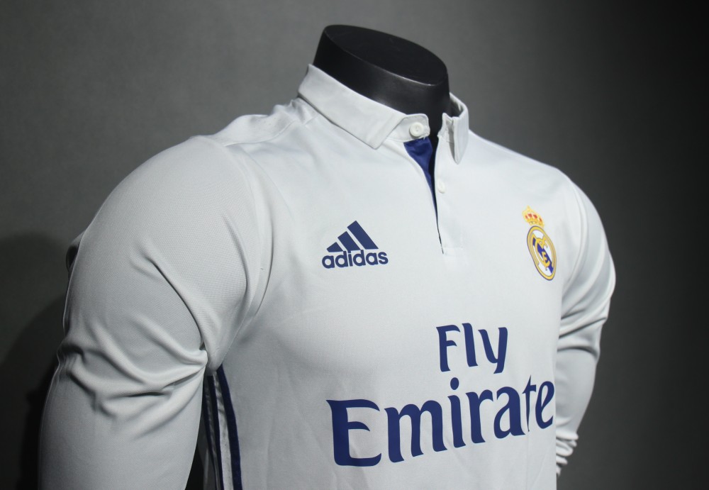 2016/17 Real Madrid Home Retro Jersey Player Version Long Sleeve