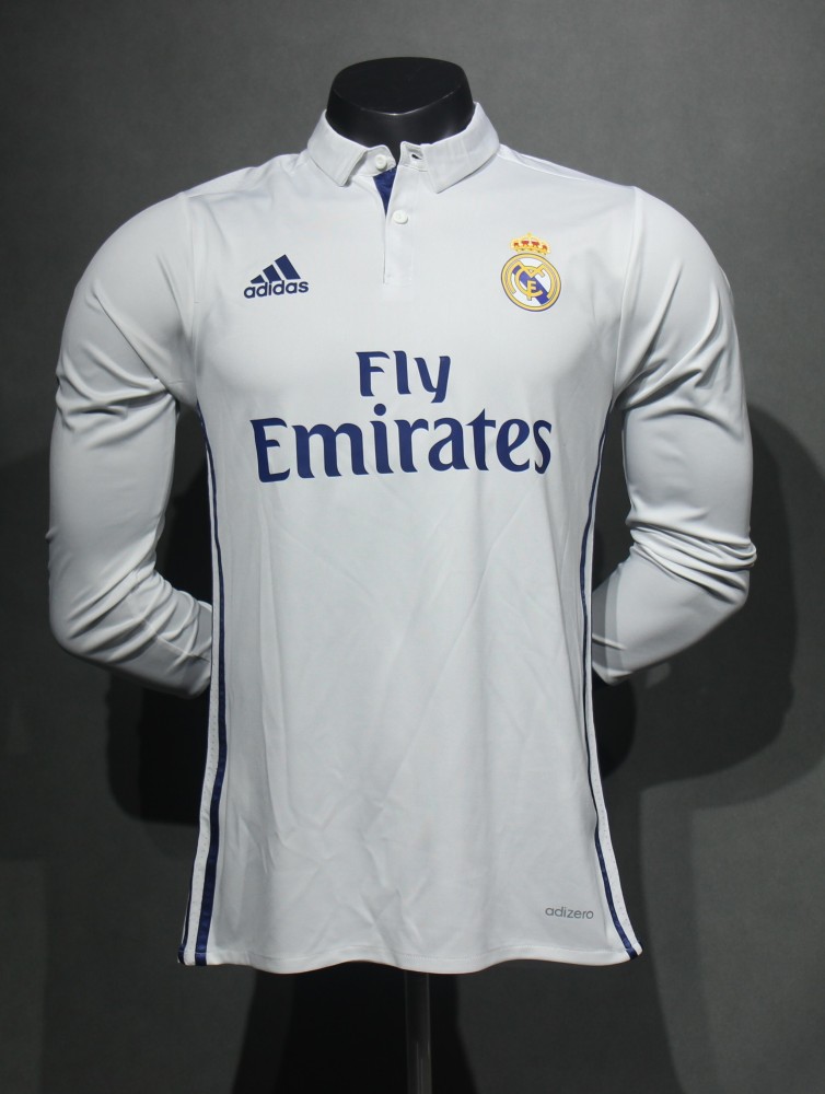 2016/17 Real Madrid Home Retro Jersey Player Version Long Sleeve