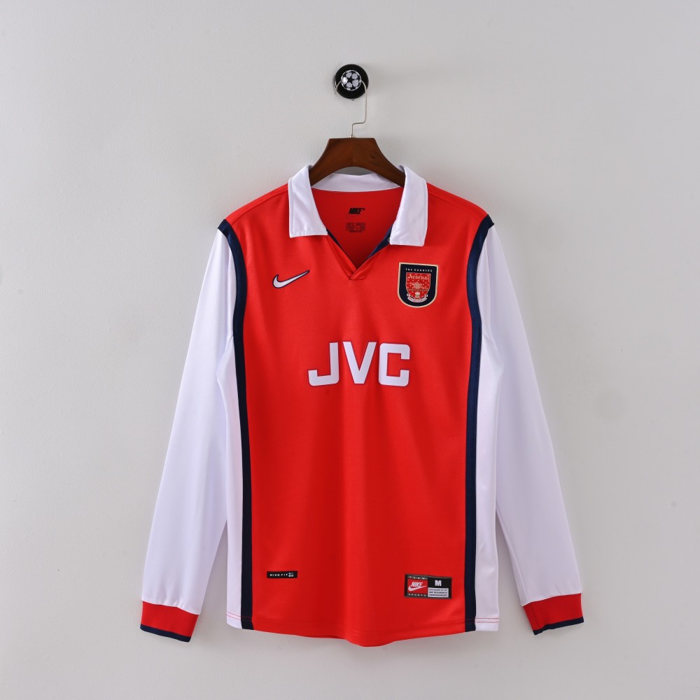 1998/99 Arsenal Home Retro Jersey Long Sleeve