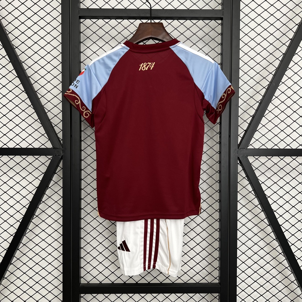 2025/26 Aston Villa Home Kids Jersey 