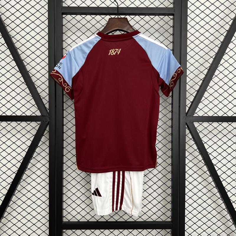 2025/26 Aston Villa Home Kids Jersey 
