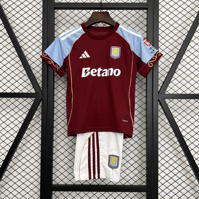 2025/26 Aston Villa Home Kids Jersey 