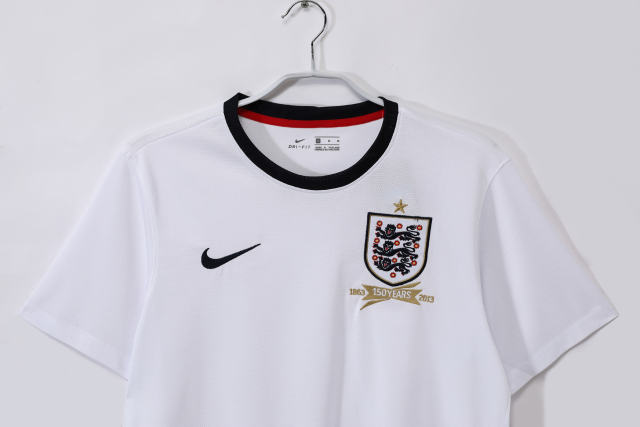 2013 England Home Retro Jersey 150 Years