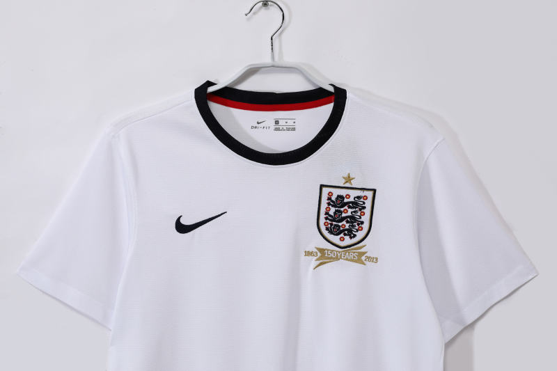 2013 England Home Retro Jersey 150 Years