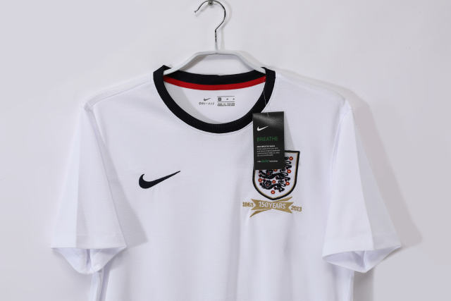 2013 England Home Retro Jersey 150 Years