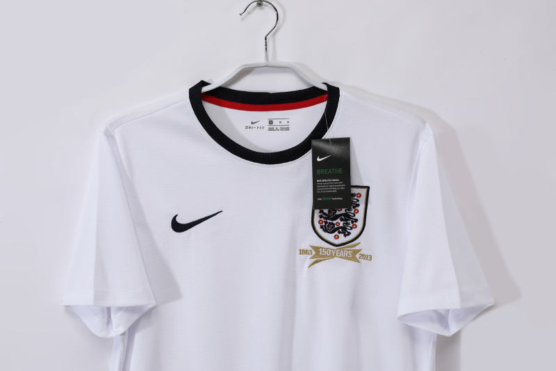 2013 England Home Retro Jersey 150 Years