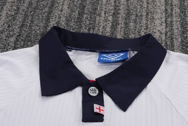 1998 World Cup England Home Retro Kids Jersey Long Sleeve