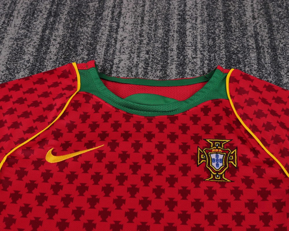 2004 Euro Cup Portugal Home Retro Kids Jersey 