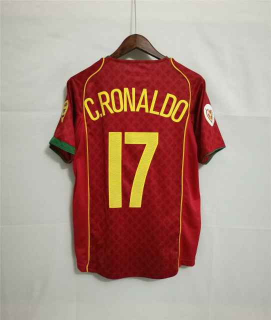 2004 Euro Cup Portugal Home Retro Jersey