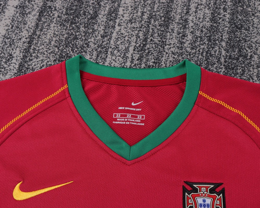 2006 World Cup Portugal Home Retro Kids Jersey 