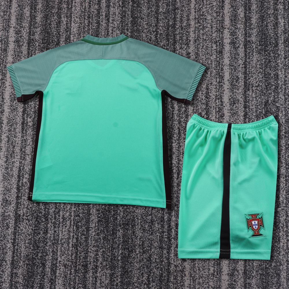 2016 Euro Cup Portugal Away Retro Kids Jersey 