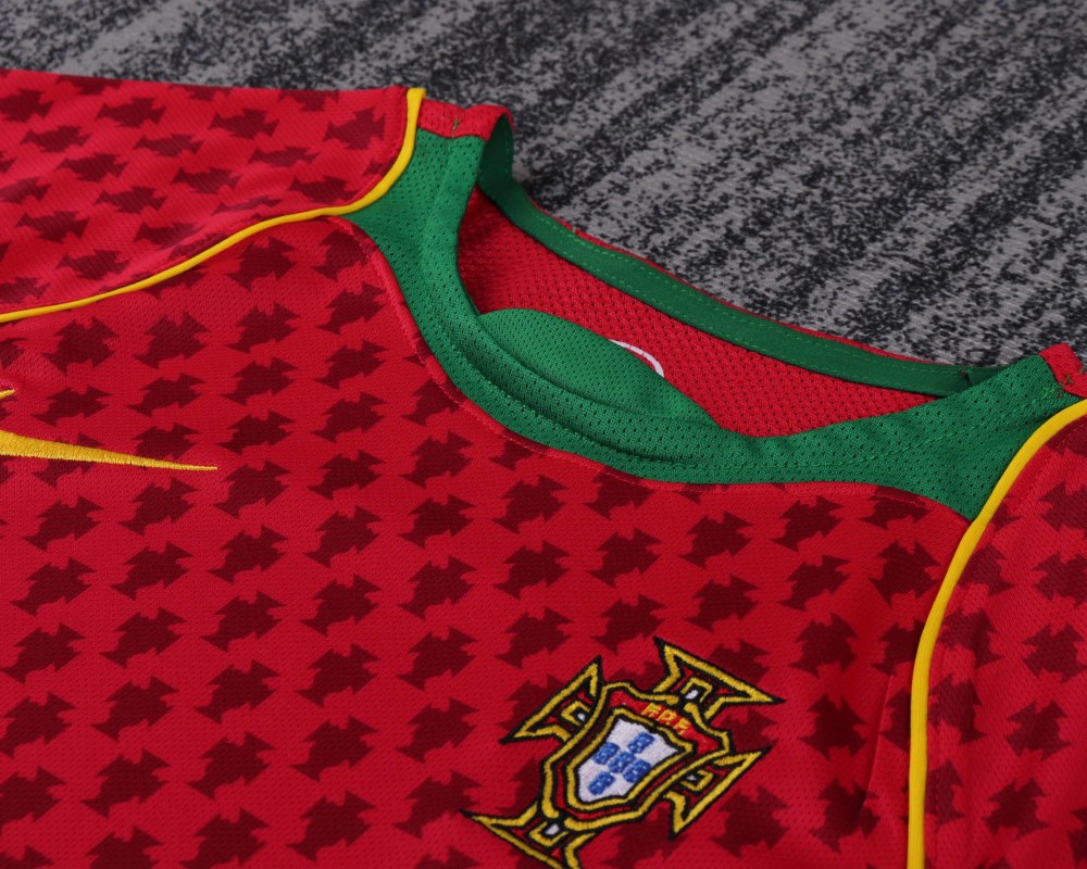 2004 Euro Cup Portugal Home Retro Kids Jersey 