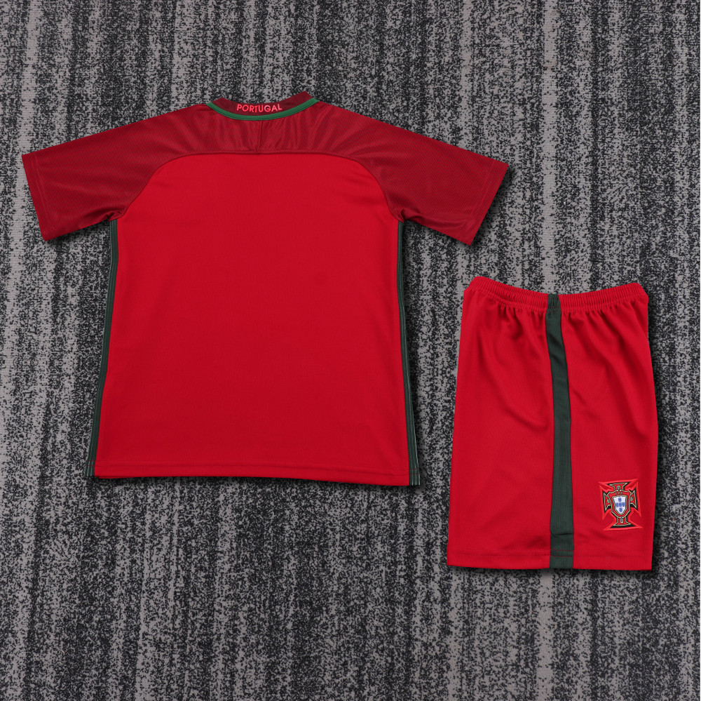 2016 Euro Cup Portugal Home Retro Kids Jersey 
