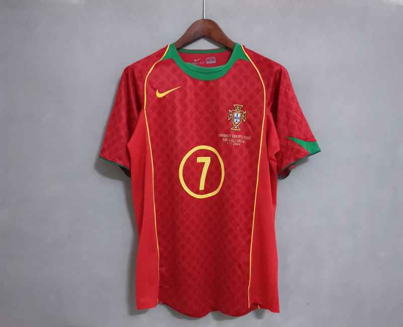 2004 Euro Cup Portugal Home Retro Jersey