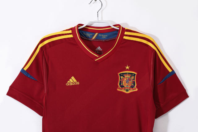 2012 Euro Cup Spain Home Retro Jersey  