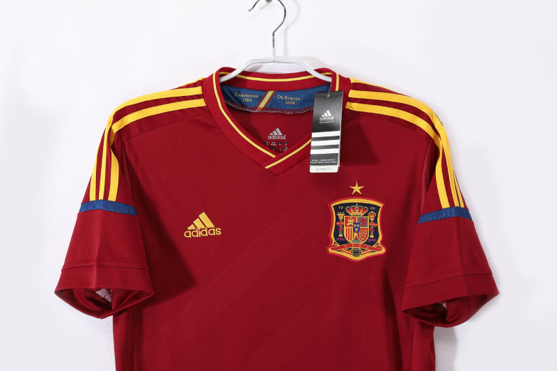 2012 Euro Cup Spain Home Retro Jersey  