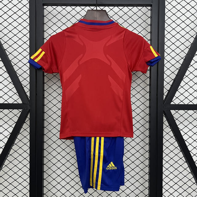2010 World Cup Spain Home Retro Kids Jersey  