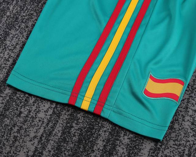 2010 World Cup Spain Goalkeeper Retro Kids Jersey  