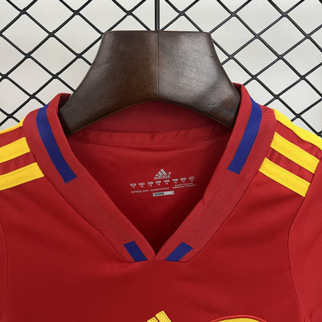 2010 World Cup Spain Home Retro Kids Jersey  