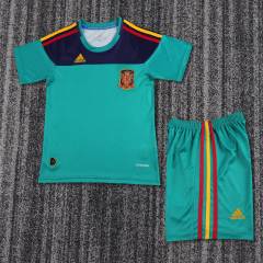 2010 World Cup Spain Goalkeeper Retro Kids Jersey  