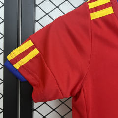 2010 World Cup Spain Home Retro Kids Jersey  