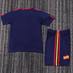 2010 World Cup Spain Away Retro Kids Jersey  