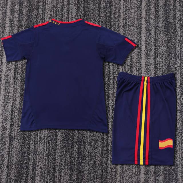 2010 World Cup Spain Away Retro Kids Jersey  
