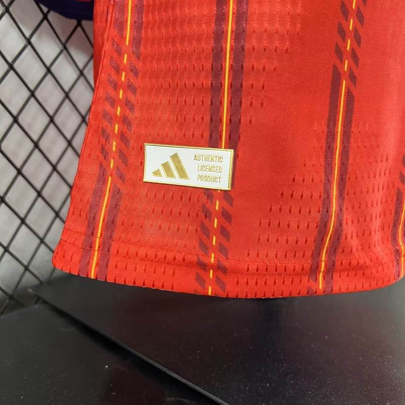 2026 World Cup Spain Home Jersey Player Version Long Sleeve