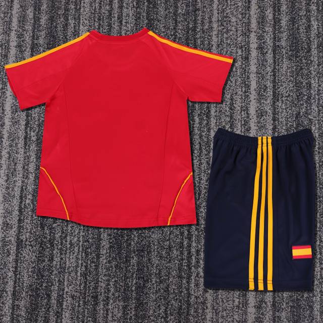 2008 Euro Cup Spain Home Retro Kids Jersey  