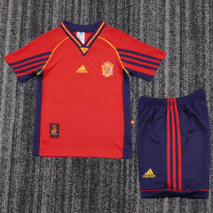 1998 World Cup Spain Home Retro Kids Jersey  