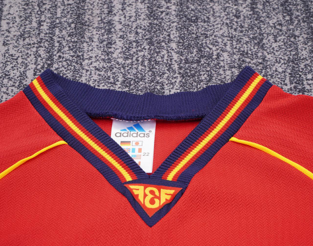 1998 World Cup Spain Home Retro Kids Jersey  