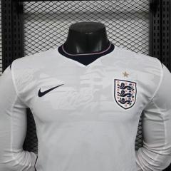 2026 England Home Jersey Player Version Long Sleeve