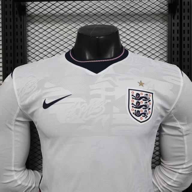 2026 England Home Jersey Player Version Long Sleeve