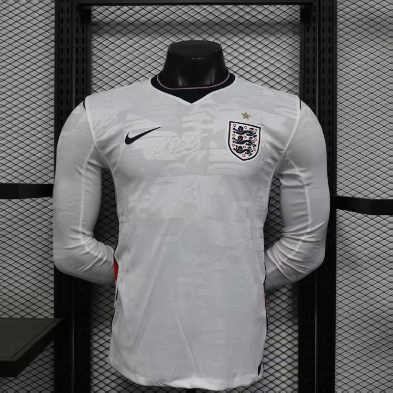 2026 England Home Jersey Player Version Long Sleeve