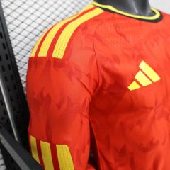 2026 Belgium Home Jersey Player Version Long Sleeve