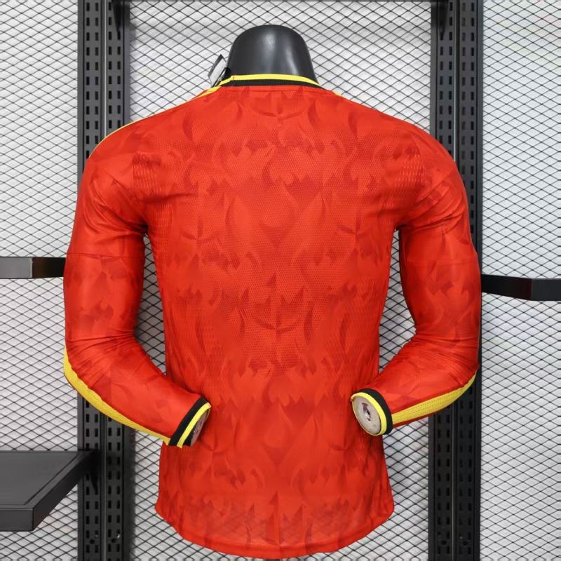 2026 Belgium Home Jersey Player Version Long Sleeve