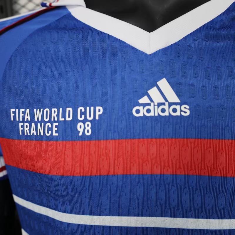 1998 World Cup France Home Retro Jersey Player Version Final