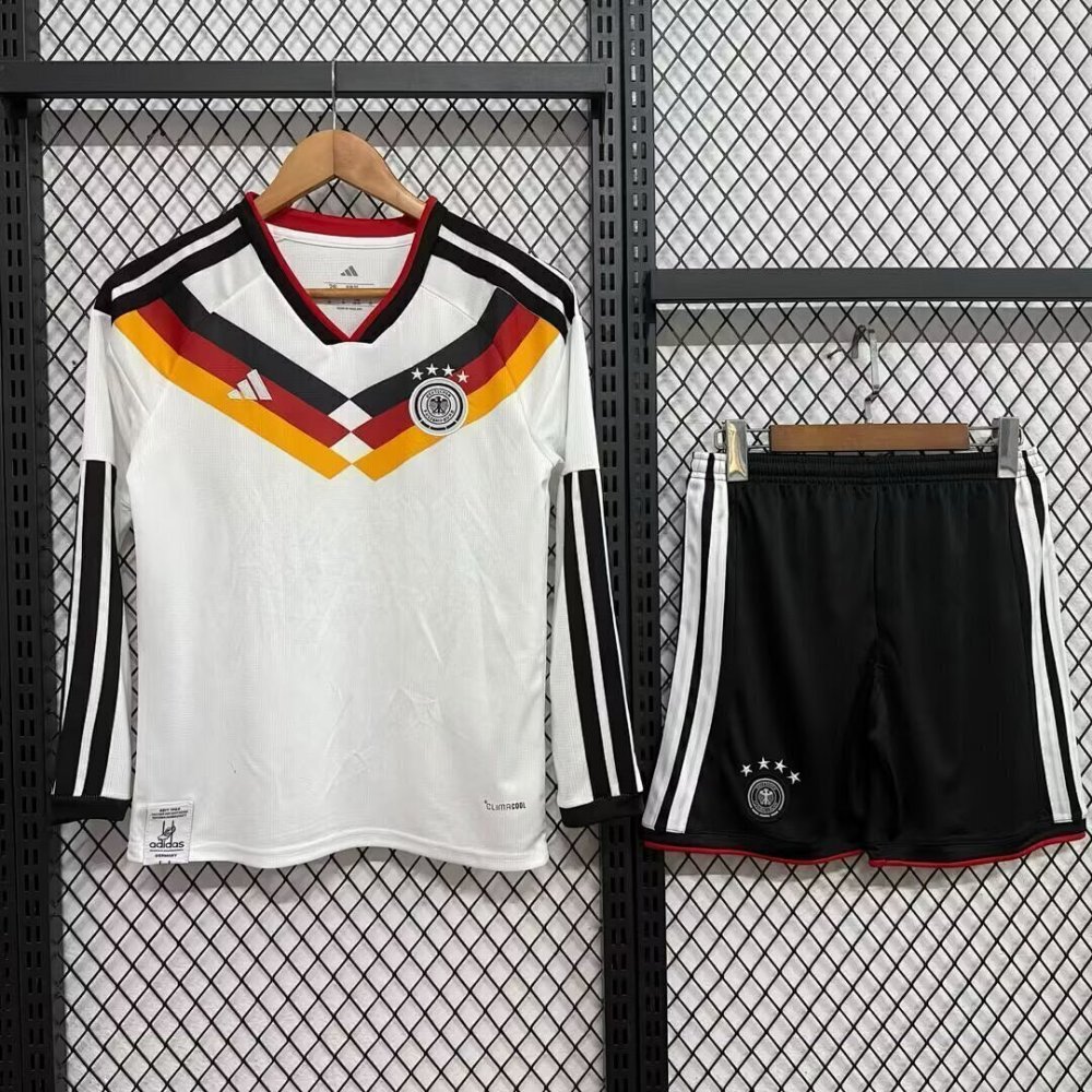 2026 World Cup Germany Home Kids Jersey Long Sleeve