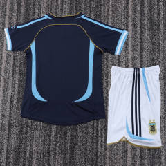 2006 World Cup Argentina Away Retro Kids Jersey
