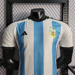 2022 World Cup Argentina 2-Star Home Retro Jersey Player Version