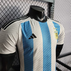 2022 World Cup Argentina 2-Star Home Retro Jersey Player Version