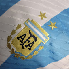 2022 World Cup Argentina 2-Star Home Retro Jersey Player Version