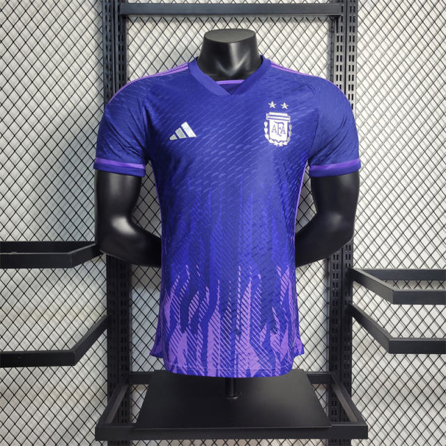 2022 World Cup Argentina Away 2-Star Retro Jersey Player Version
