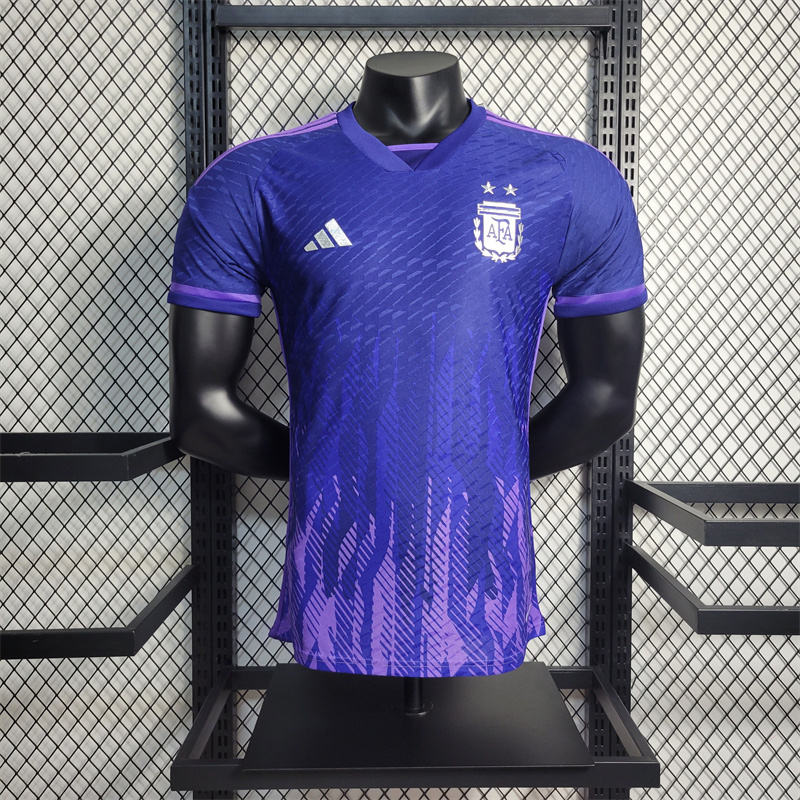 2022 World Cup Argentina Away 2-Star Retro Jersey Player Version