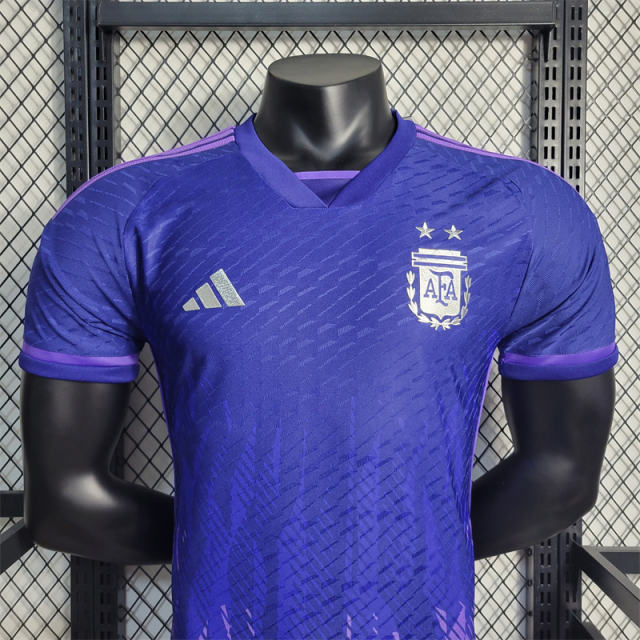 2022 World Cup Argentina Away 2-Star Retro Jersey Player Version