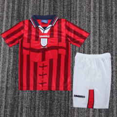 1998 World Cup England Away Retro Kids Jersey