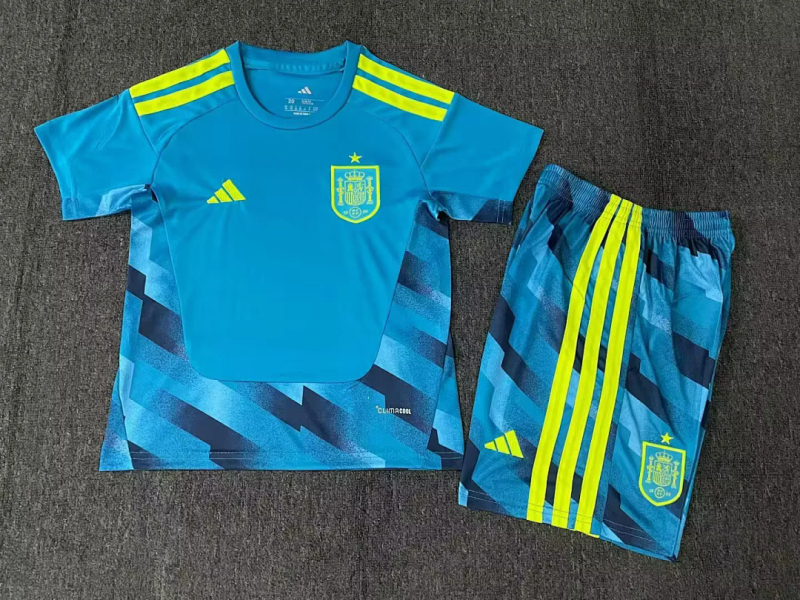 2026 World Cup Spain Goalkeper Kids Jersey