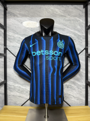 2025/26 Inter Milan Home Long Sleeved Jersey Player Version